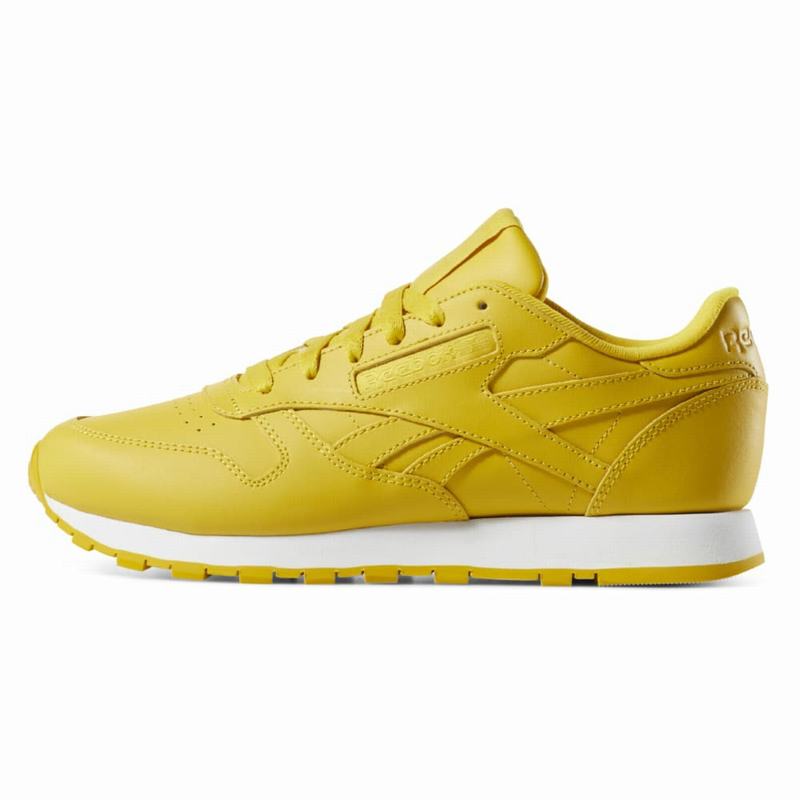 Tenisi Reebok Classic Leather Dama Galbeni/Albi Romania RN5720OC